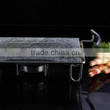 SANCONG traditional granite stone baking pan with frame grill pan