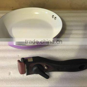 Aluminum Nonstick Removable Handle Frying Pan Cooking Pan With Bakelite Handle photo-2