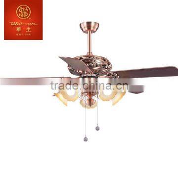 WAHSON Brand 52 "5 Blades Red Bronze Plating Luxury Ceiling Fan FZD-132-63(A)