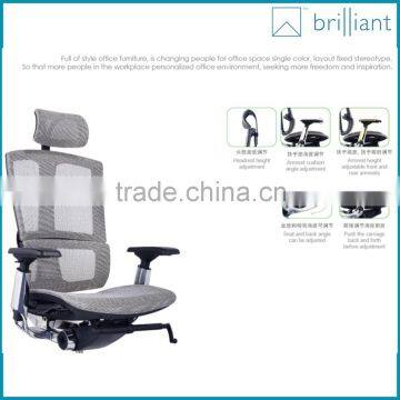 888A Modern Ergonomics High Back Mesh Fabric Office Chair With Aluminum Alloy Five-star Foot Supplier's Choice photo-5