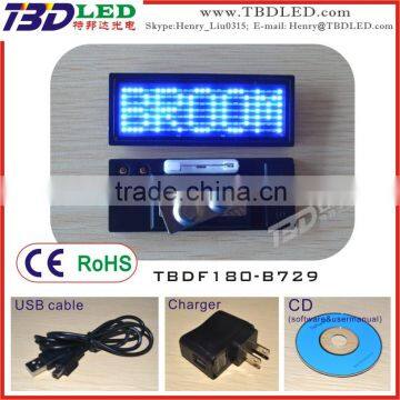 B729 blue led name card,led car mini led display,car message sign