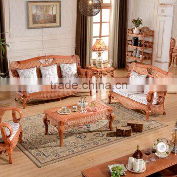 2015 High Quality Indoor Sofa Sets 1+2+3 With Cushion Cane Webbing Sofa Sets Furniture for Salon photo-2