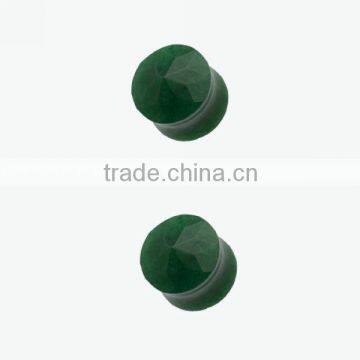 Hot sale semi precious stone earring green aventurine body jewelry