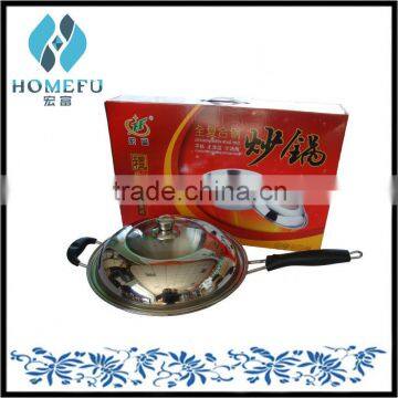 2015 kitchen accessories wholesale of stainless steel diamond coated frying pan