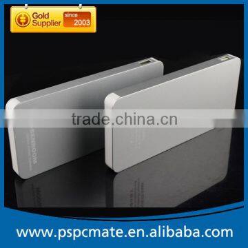 High Quality Aluminum Slim Mobile Phone External Battery Power Bank 10000mAh