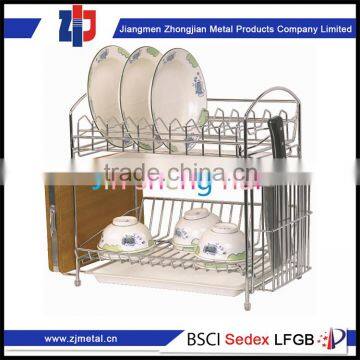 N shape chrome plate dish rack New style" folding kitchen dish rack with plastic tray                        
                                                Quality Choice