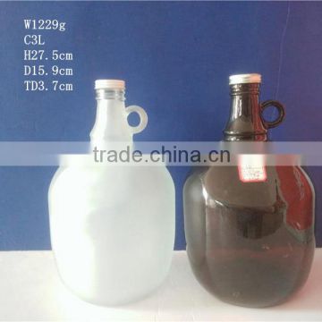 3L Big Fat Colored Glass Wine Bottle