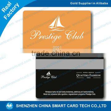 plastic loyalty card pvc 2750oe magnetic stripe card