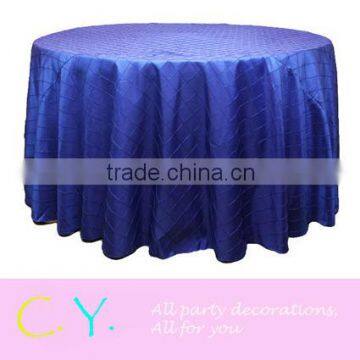 Royal Blue Pintuck Tablecloth for Wedding