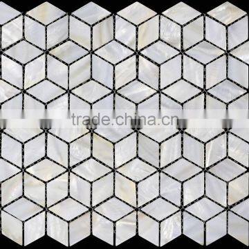 Natural color cube freshwater shell mosaic tile ,wall tile