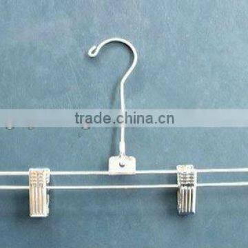 Classical metal pants skirt hanger with clip, locking bar
