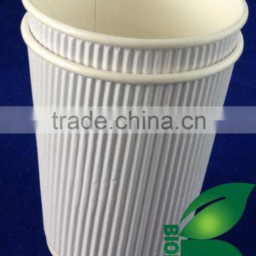 a Disposable PLA paper cup with pla coating-6oz