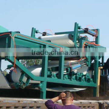 Belt filter press for material dewatering