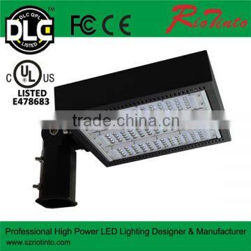 DLC IP65 outdoor led shoebox 150w,hot selling dlc ul ce listed ip65 150 watt led shoebox, high power led parking lot light