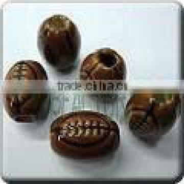 American Football Shaped Ceramic Beads