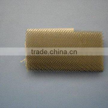 File brush with steel wire on plastic cloth