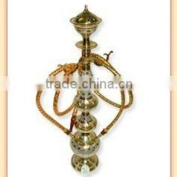 wooden brass Hookah