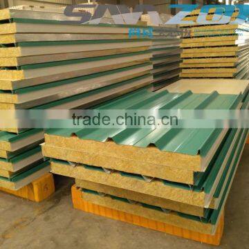 plain or corrugated insulated rock wool sandwich panel supplier