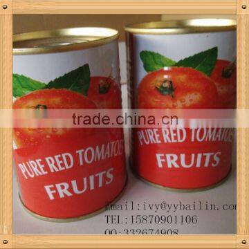 Jiangxi Bailin factory supply lower price and high quality 425g*24tins canned tomato paste