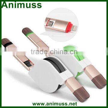 High Quality Fast Charging 2 in 1 USB Extension Micro Data Cable Sync Data Charging Cable photo-6