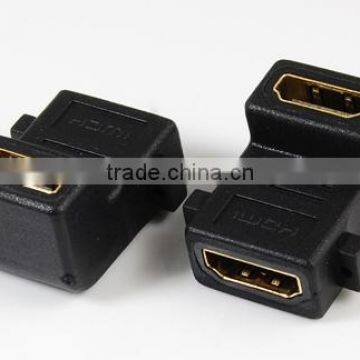 YWD Cable HDMI-22 HDMI Female to HDMI Female Panel Adaptor 90 degree