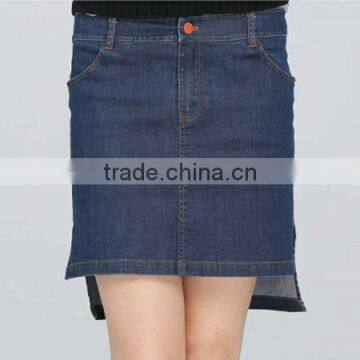New design H style ladies jeans skirt,split joint irregular skirt simple wash tube short jeans skirt