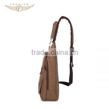 Custom Single Strap Men Canvas Sling Bags Wholesale photo-5