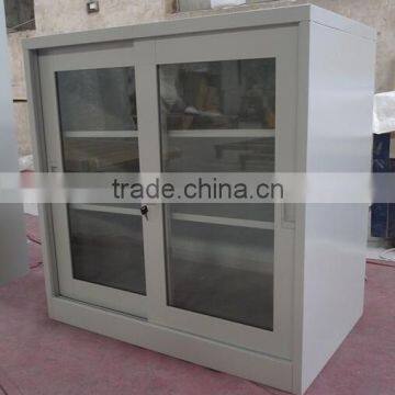 Half Height Glass Silding Door Modern TV Cabinet Cupboard for Office photo-2