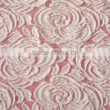 Nylon cotton embroidery floral lace fabric 2035