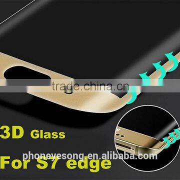 2016 Factroy Price 9H 2.5D Round Edges tempered glass screen protector for samsung s7 edge