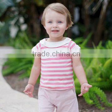 dave bella 2013 summer 100% cotton striped baby T-shirt babi outwear baby clothes DB162