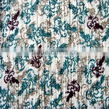 T/C fabric crinkled poplin printed cotton polyester dress fabric