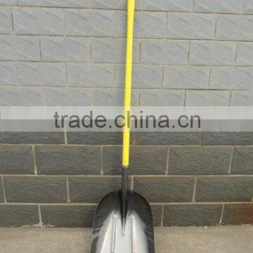 Solid fiberglass long handle shovel