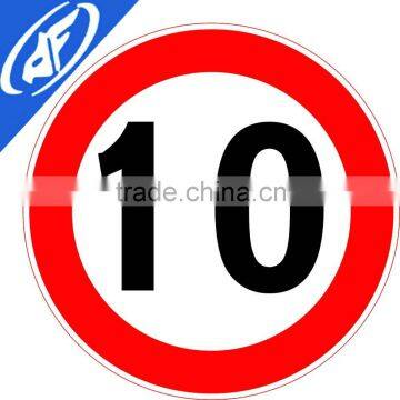 Reflective adhesive 10 yard limit Road sign