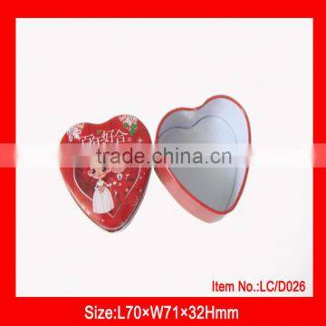 small heart shape gifts or cosmetic metal tin box