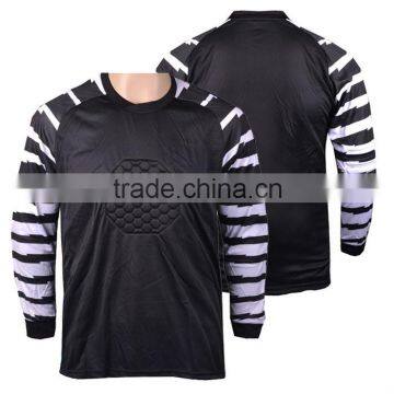 Black long sleeve football uniform cheap wholesale soccer jersey goalkeeper