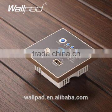 Factory Wallpad Black Wall Embedded USB 3G WiFi Smart Socket AP Router Repeater Phone WPS USB Wireless Wall Charger Socket