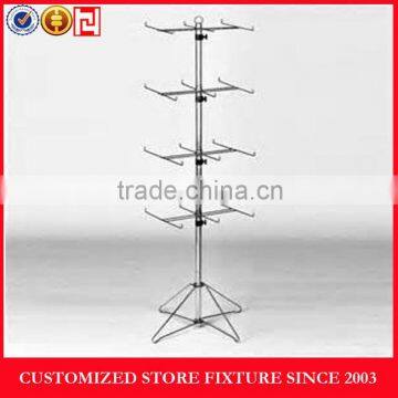 Four tiers metal rotating display stand for sock