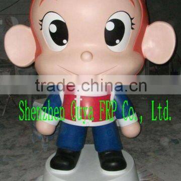 2015 fiberglass animal sculpture with monkey shape for decoration