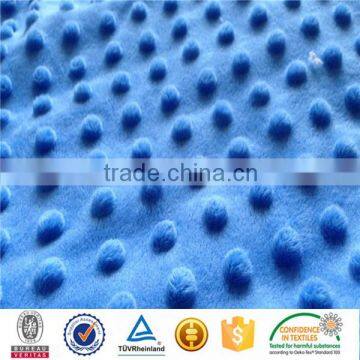 2016 fashion design SGS checked skin-friendly print design wholesale minky dot fabric