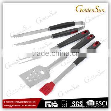 High Quality Hot Sale 4pcs PP Handle Stainless Steel BBQ Tool Set