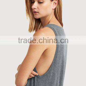 Custom Service Ladies Long Tank Tops Latest Design Pictures of Girls Cotton Tops photo-4