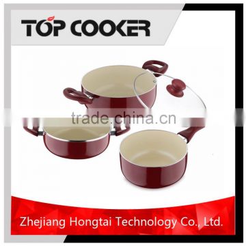 5Pcs Pressed Aluminium Ceramic coating Non-stick Cookware Sets