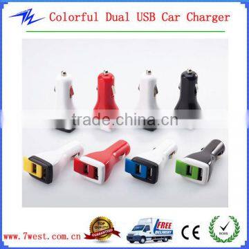 Universal Dual 2 Port USB Car Charger,5V 2.1A Mobile Car Charger for iphone ipad smart phone
