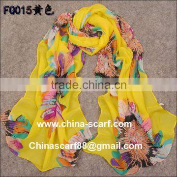 Sunflowers Silk Scarf Supply photo-5