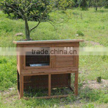 Wooden 2 Story Rabbit Hutch