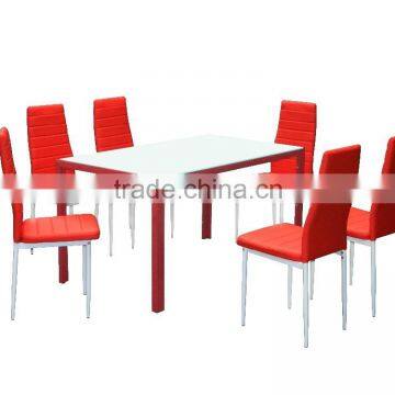 1+6 Tempered Glass Dining Room Set photo-2