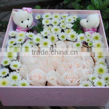 Custom size and color romatic cheaper square flower box