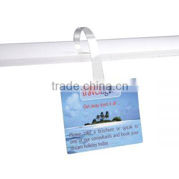 Plastic retail/shop/supermarket shelf display wobbler made of PP/PVC/PET