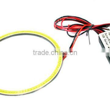 1Pair 90MM Car Led Headlight COB LED Halo Ring Angel Eyes Warning Lamps photo-2